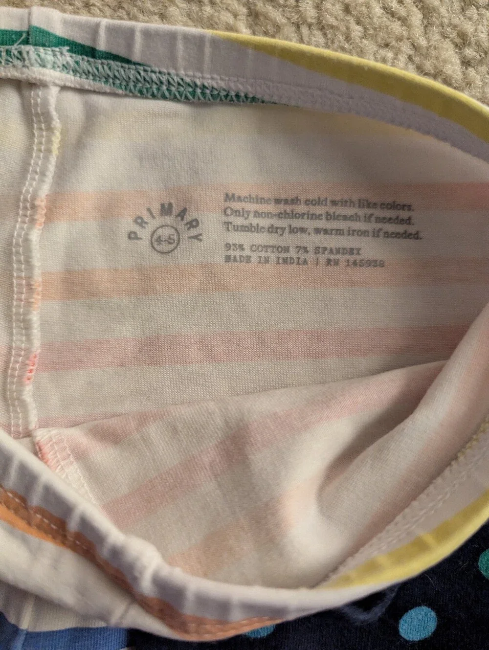 Lot Of 2 Primary Kids Under Shorts Size 4-5